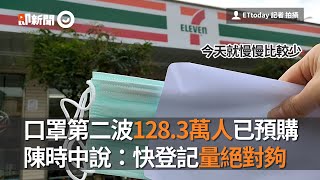 口罩第二波128.3萬人已預購，陳時中：量絕對夠｜口罩｜陳時中