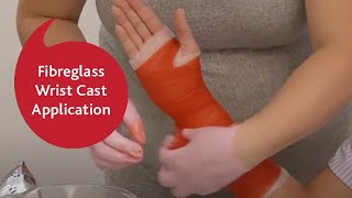 Fibreglass Wrist Cast Application