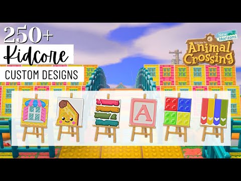 250+ Kidcore Custom Designs For Your Island In ACNH | Animal Crossing ...