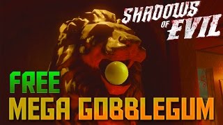FREE MEGA GOBBLEGUM!- LIONHEAD GUMBALL EASTER EGG FULL GUIDE! (SHADOWS OF EVIL ZOMBIES EASTER EGG)