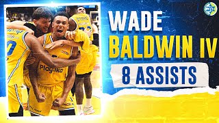 Wade Baldwin IV's 8 assists in the championship game | ווייד בולדווין מחלק 8 אסיסטים במשחק האליפות