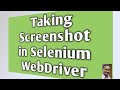 How to Capture Screenshot in Selenium Webdriver