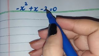 Solve Quadratic Equation -x^2+x-2=0, solve quadratic equation by quadratic formula (-x²+x-2=0)
