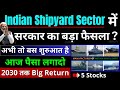 Indian Shipyard Sector में सरकार का बड़ा फैसला⚫अभी तो बस शुरुआत है⚫आज पैसा लगा दो⚫2030 तक Big Return