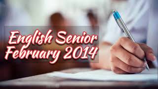 English Senior February 2014 // 6.30 Minutes/// Rajagopalan Voice Speed//Sashini Institute