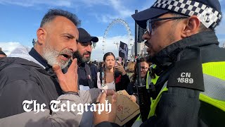 Police seize placard with Nazi-style imagery at pro-Palestine protest in London