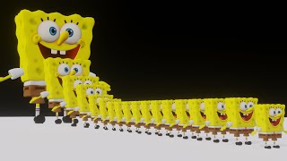 Spongebob Squarepants Domino Chain Reaction