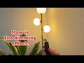 Review of Hi Summer Midcentury modern floor lamp with three globe lights and dimmer - rustic gold