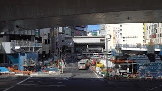 国道246号渋谷駅西口歩道橋架替工事の建設状況（2019年10月5日）