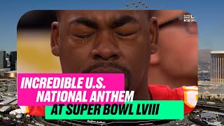 Incredible US National Anthem At Super Bowl LVIII 🇺🇸 | NFL UK