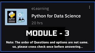 Module-3 Python Programming Fundamentals||Python for Data Science #ibm #eduskills #edunet