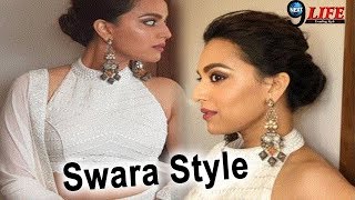 Beautiful SWARA BHASKAR in Designer “Designer Punit Balana’s” white Outfit || Veere Di wedding