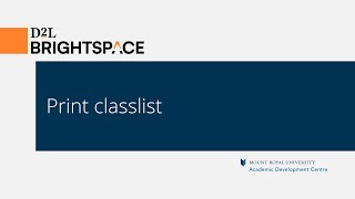Print classlist