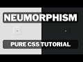 Learn how to create a Button with Neumorphism UI | Pure CSS Tutorial, Neumorphism CSS Button