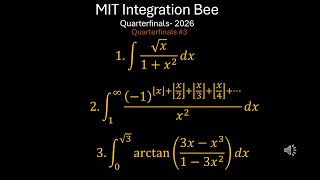 2026 MIT Integration Bee- Quarterfinals 3