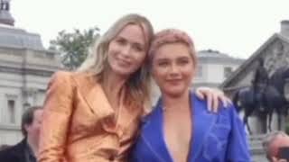 Florence Pugh Saves Emily Blunt From Nip Slip on Red Carpet | Oppenheimer premiere | Fans react