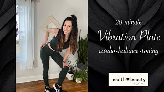 20 min. Full Body Vibration Plate Workout Cardio, Strength, Balance Mix