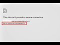 How To Fix ERR SSL VERSION OR CIPHER MISMATCH Error