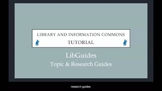 EGCC Library Libguides Tutorial