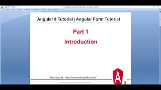 Part-1: Introduction | Angular Forms Tutorial | Angular 8/12 Tutorial