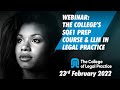 SQE1 Prep Course & LLM in Legal Practice Webinar