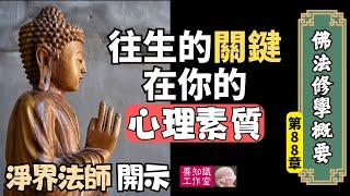 淨界法師：為什麼往生的關鍵在你的心理素質？ | 《佛法修學概要》 88