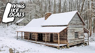 Snow Hike Twin Creek Trail To Bud Ogle Cabin