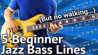 5 Beginner-Friendly JAZZ Bass Lines (Guaranteed To Impress)