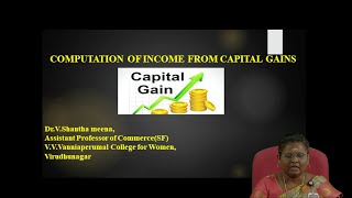 Computation Of Income From Capital Gains