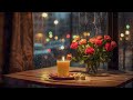 soft jazz night piano music with rainy spring ambience ~ exquisite jazz background music