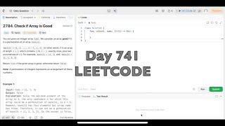 Day 741: LeetCode Problem 2784. Check if Array is Good - Swift