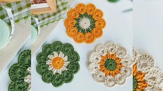 How To Crochet a Coaster l Handmade Crochet Pattern l Crochet Coaster Tutorial l