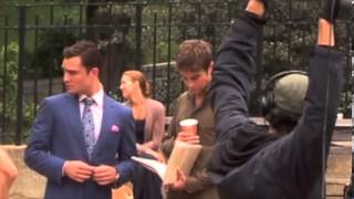 Chace Crawford and Ed Westwick Hang Out On Gossip Girl Set