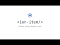 Ionic Components: Item