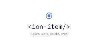 Ionic Components: Item