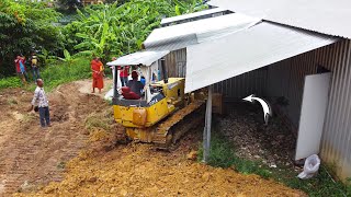 Technique Skill Bulldozer D31P Push Clear Land Grass \u0026 Dump Trucks 5T Fill land