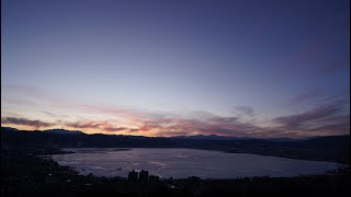 Timelapse 4K   Frozen Lake Suwako   Sunset