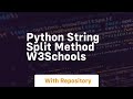 Python String split Method W3Schools