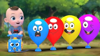 Color Popping balloons Song! | Learn Color Finger Family Nursery Rhymes | Baby & Kids Songs
