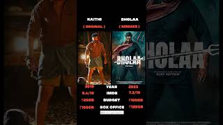 Kaithi vs Bholaa Comparison | Budget, Imdb, Box Office | Original vs Remake #ytshorts #shorts