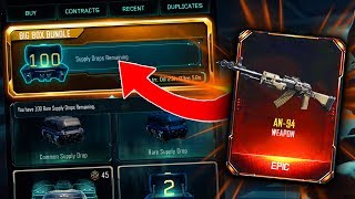 BLACK OPS 3 NEW BIG BOX BUNDLE SUPPLY DROP OPENING! UNLOCKING NEW DLC WEAPONS IN BLACK OPS 3!