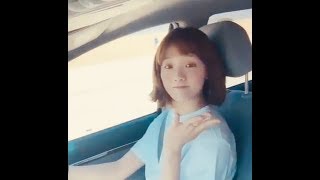 Lee Sung Kyung is singing in car (A Whole New Word )