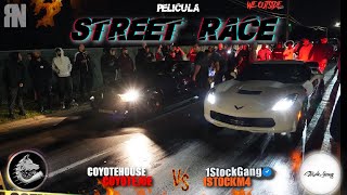 STREET RACE 1STOCKGANG CORVETTE C7 BUILT VS GEN 1 BUILT S197 5.0 FORD MUSTANG INSANE POWER !!!