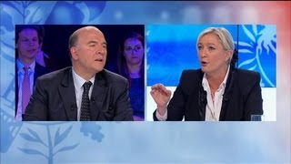 Passe d'armes entre Marine Le Pen et Pierre Moscovici - 29/04