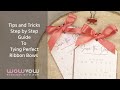 How to tie double loop ribbon bows for your handmade cards.