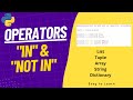 Python in and not in operator - Tutorial