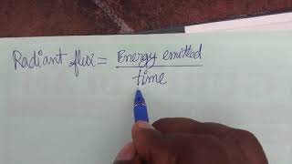 Radiant flux SI unit and dimensional formula