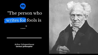 #Quote Philosophical Arthur Schopenhauer Quotes About Life I Motivational Quote. #Inspirational.