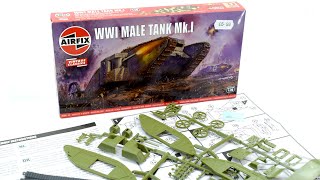 Airfix WW1 Male Tank Mk.1 | 1/76 Scale Plastic Model Kit | Unboxing Review