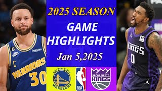 Sacramento Kings vs Golden State Warriors Full Game | Jan 5,2025 | NBA TODAY